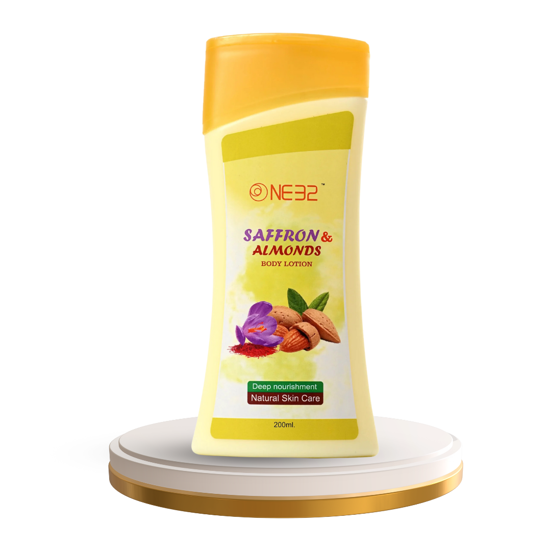 NE32 Saffron Almond Body lotion-Skin Care-NE32-Kiyo Beauty India