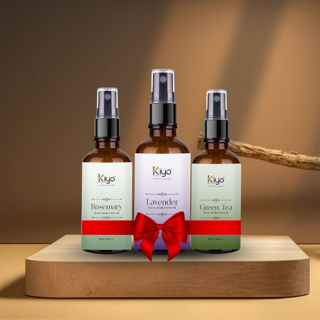 Rosemary + Lavender + Green tea - Kiyo Beauty Hydrosol Trio-Hydrosol-Kiyo Beauty India-Kiyo Beauty India