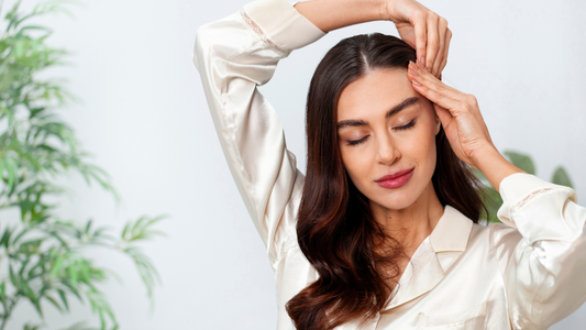 Woman with thick long healthy hair showing hair growth results after using best hair oil for hair growth and thickness