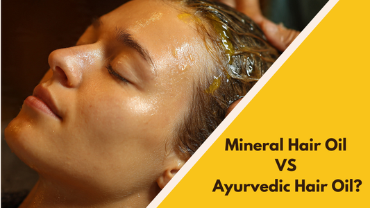 Mineral Hair Oil vs Ayurvedic Hair Oil comparison — woman getting ayurvedic hair oil scalp massage