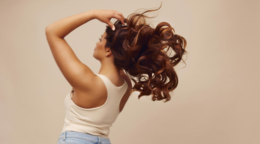 image of a girl suffering from hair fall