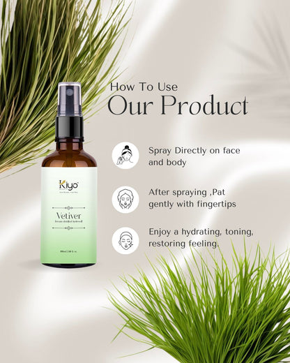 Kiyo BEAUTY Vetiver Hydrosol-Hydrosol-Kiyo Beauty India-Kiyo Beauty India